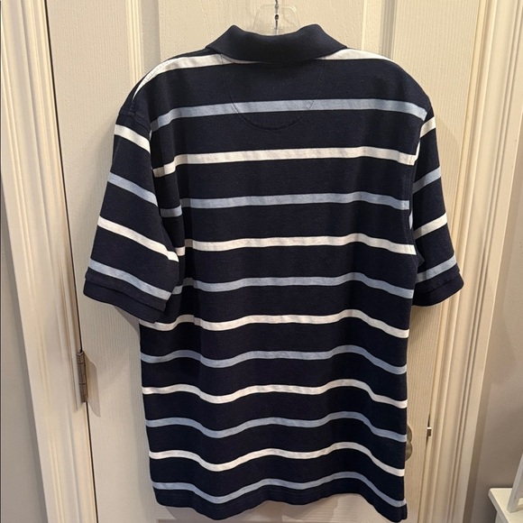 Brooks Brothers Dark Blue and White Striped Polo. Size large - Picture 6 of 6
